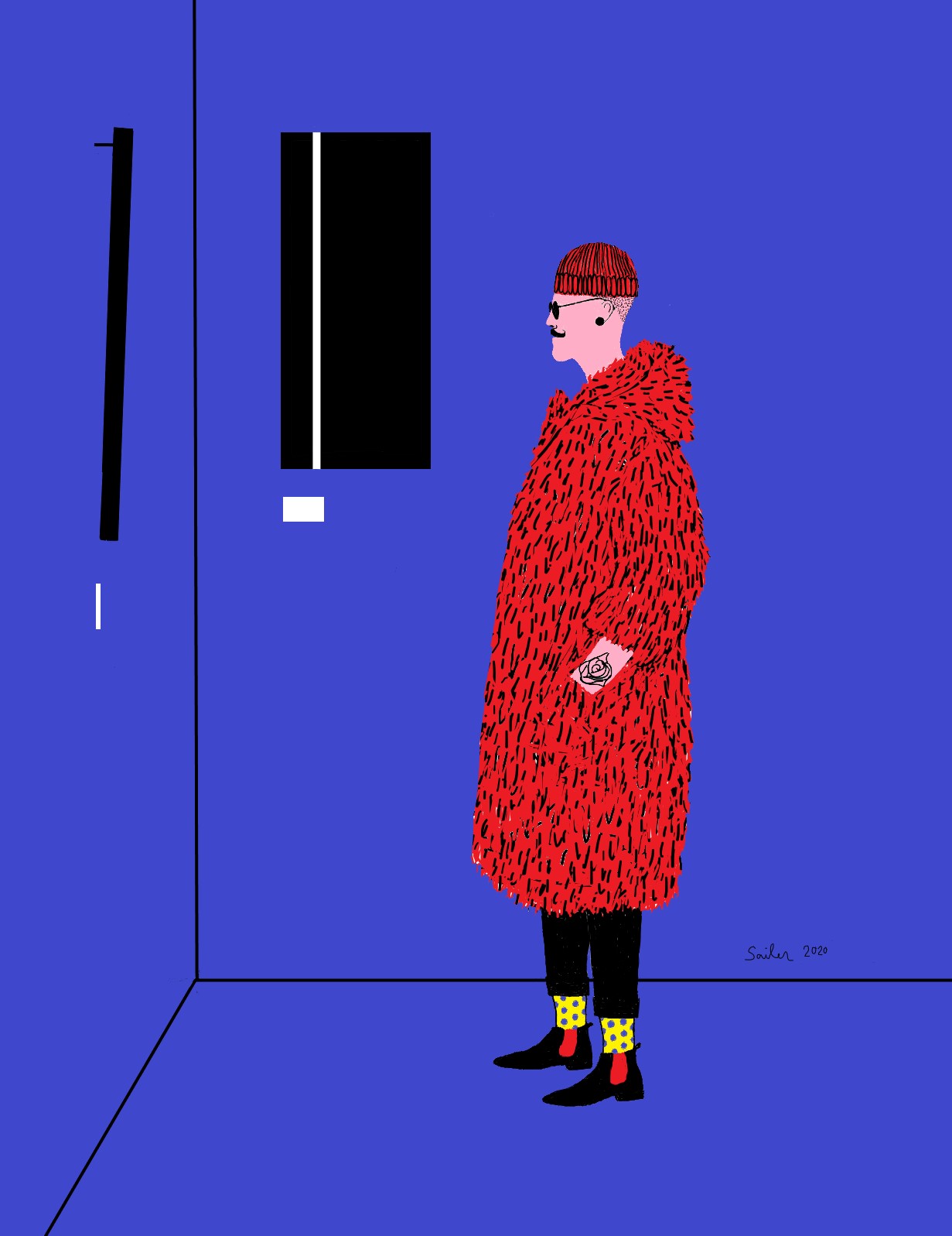 Artist in a Red Fur Coat